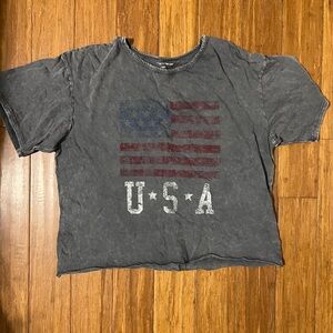 Caution To The Wind Black Cotton Tee